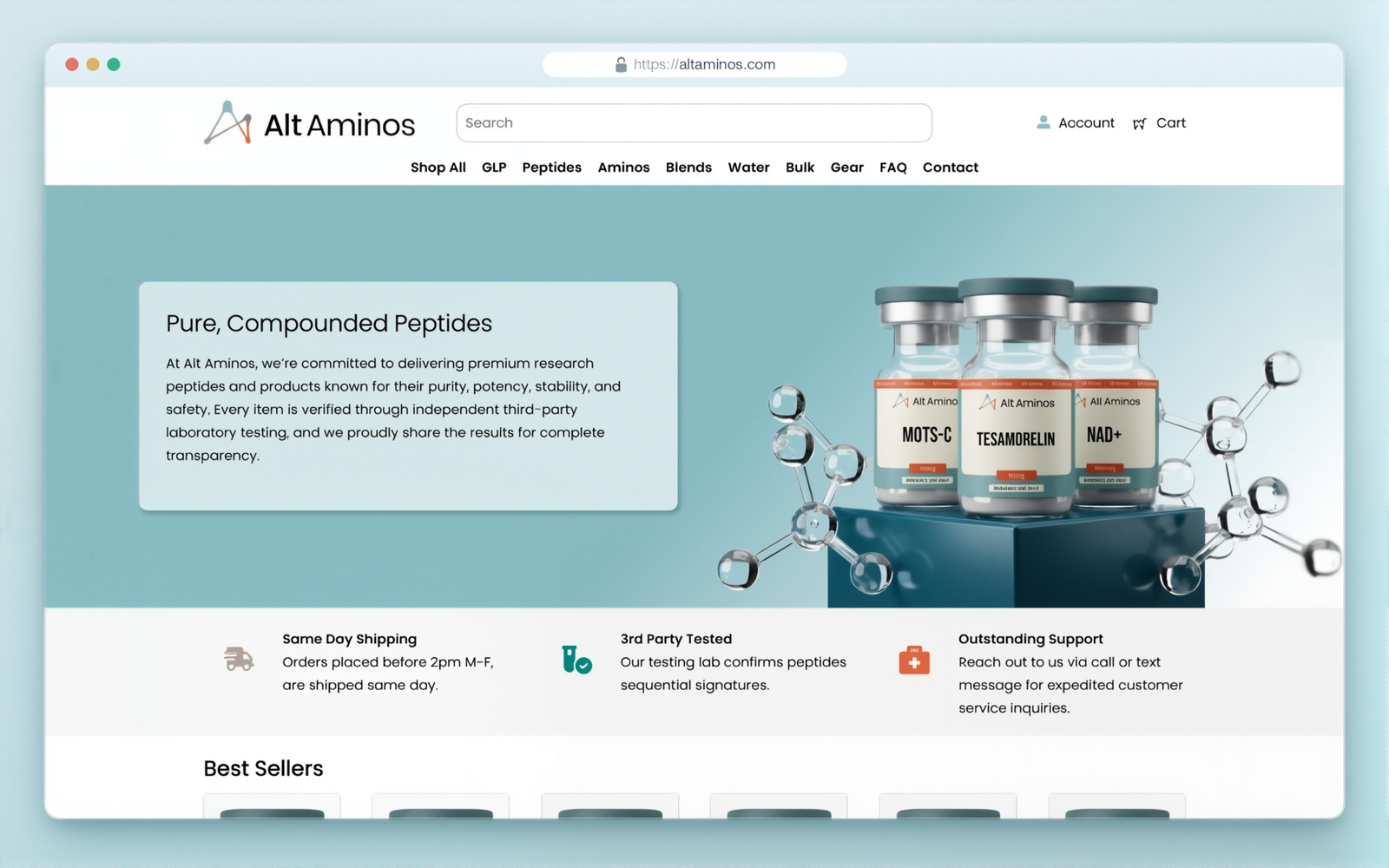 Alt Aminos home page