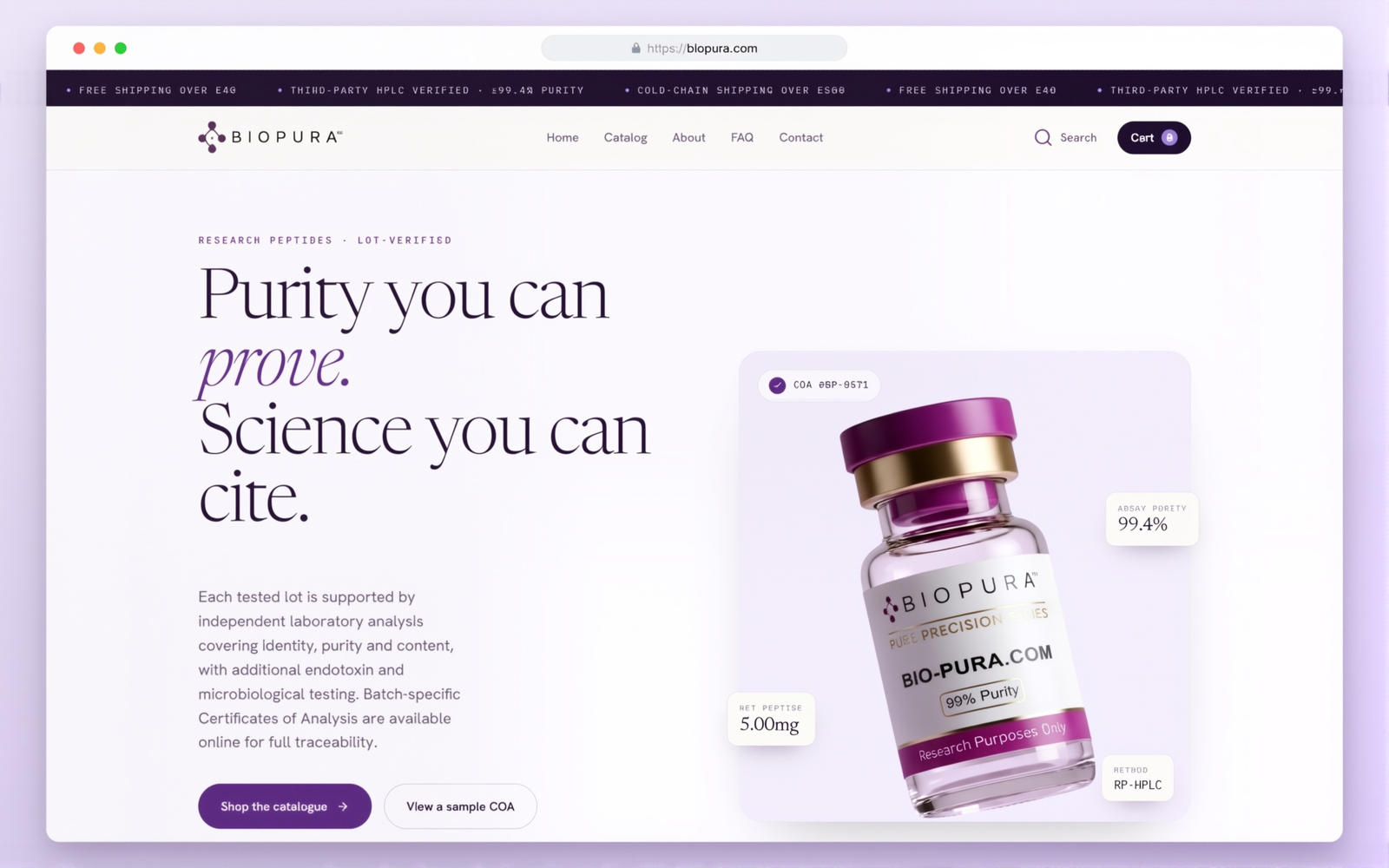 BioPura home page