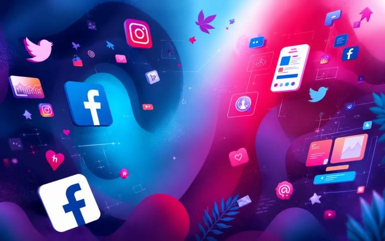 Meta paid ad campaign services for peptide brands featuring Facebook and Instagram social media marketing graphics.